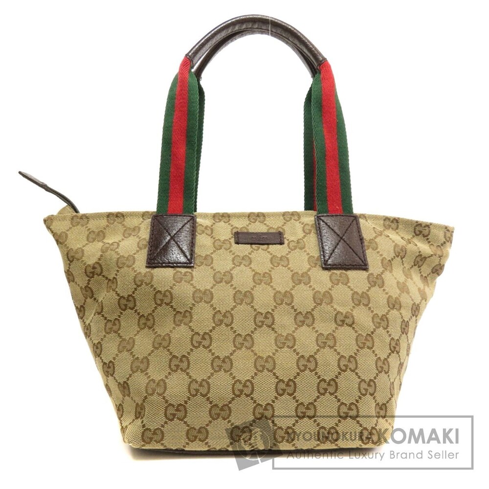 Gucci GG Monogram Sherry Line Tote green red web stripe